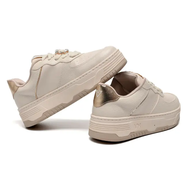 Tênis Casual Feminino Via Marte Creme 225-008-07