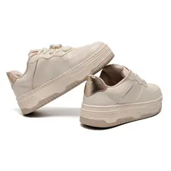 Tênis Casual Feminino Via Marte Creme 225-008-07