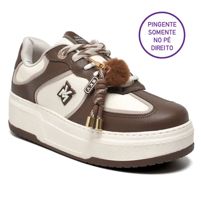Tênis Casual Feminino Via Marte Marrom 223-013-21
