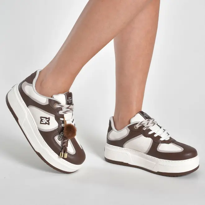 Tênis Casual Feminino Via Marte Marrom 223-013-21
