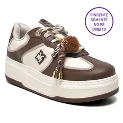 Tênis Casual Feminino Via Marte Marrom 223-013-21