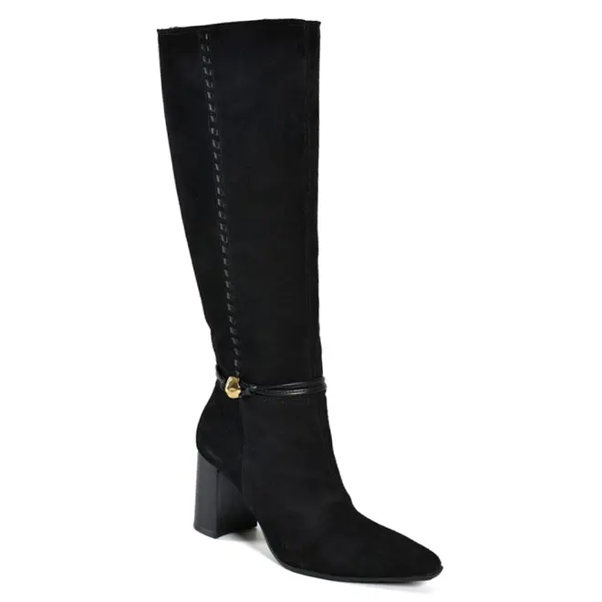 Bota de Cano Alto e Salto Bloco Feminina Via Marte Preto 357-006-01