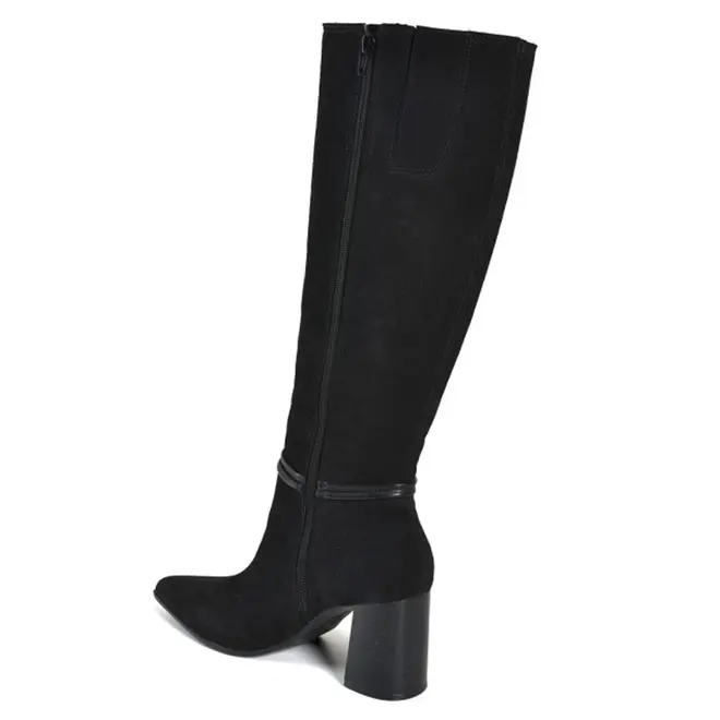 Bota de Cano Alto e Salto Bloco Feminina Via Marte Preto 357-006-01