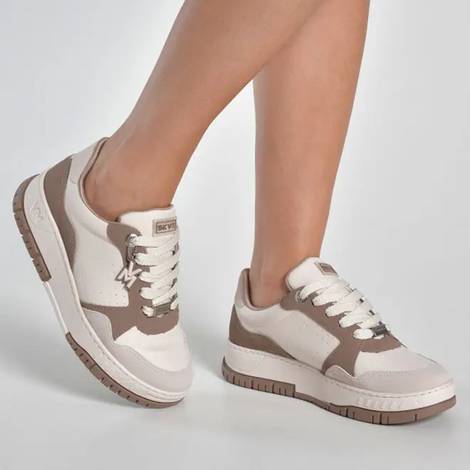 Tênis Casual Feminino Via Marte Bege 219-015-04