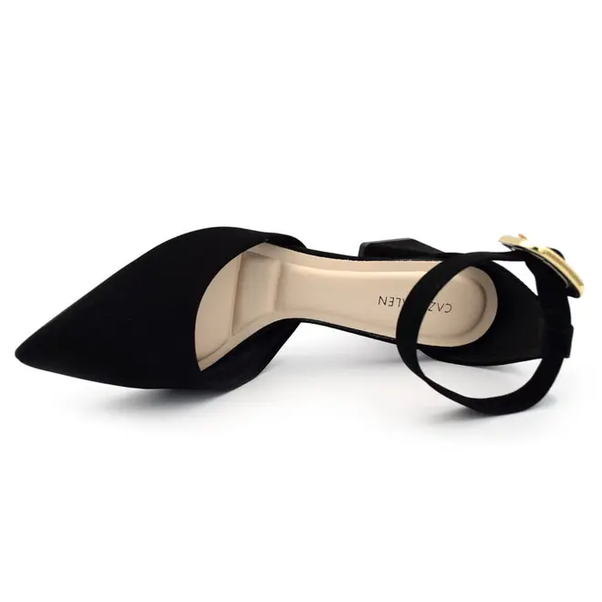 Scarpin de Salto Bloco Feminino Cazzualen Preto T7012-024