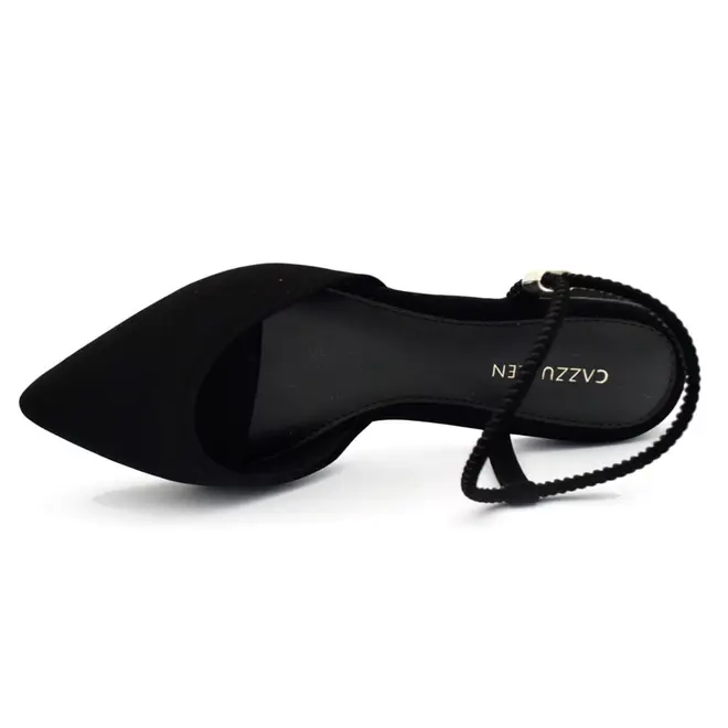 Sapatilha Slingback Feminina Cazzualen Preto 79065
