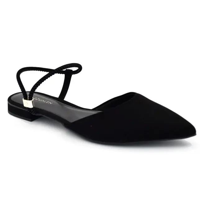 Sapatilha Slingback Feminina Cazzualen Preto 79065