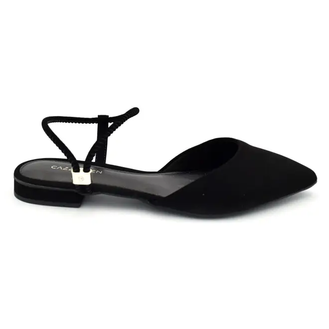 Sapatilha Slingback Feminina Cazzualen Preto 79065