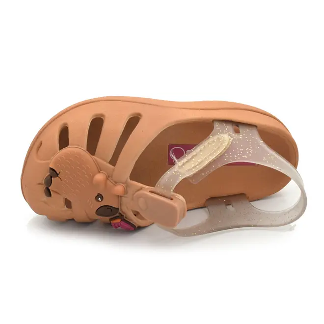 Babuche de Menina Grendene Capivara Bege 23488