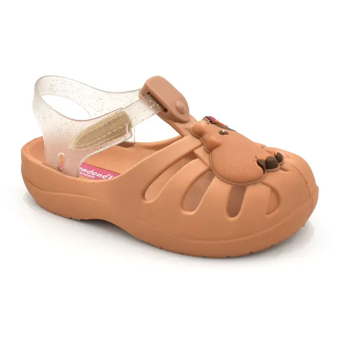 Babuche de Menina Grendene Capivara Bege 23488