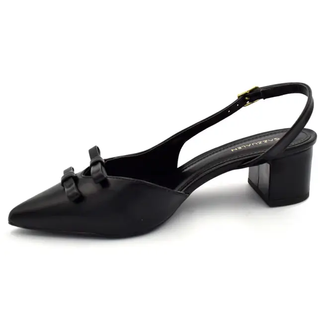 Scarpin Slingback Feminino Cazzualen Preto 53125