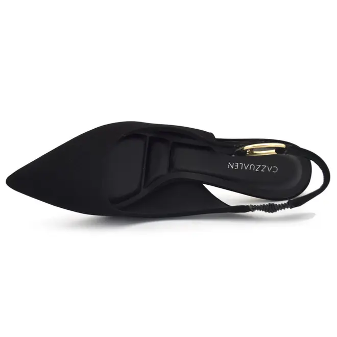Scarpin Slingback Feminino Cazzualen Preto T3814-393