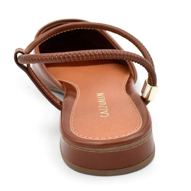 Sapatilha Slingback Feminina Cazzualen Marrom 79065
