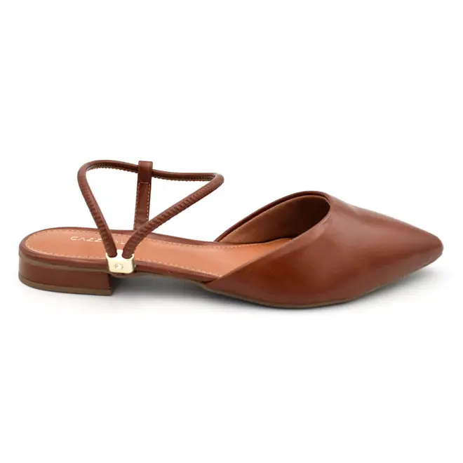 Sapatilha Slingback Feminina Cazzualen Marrom 79065