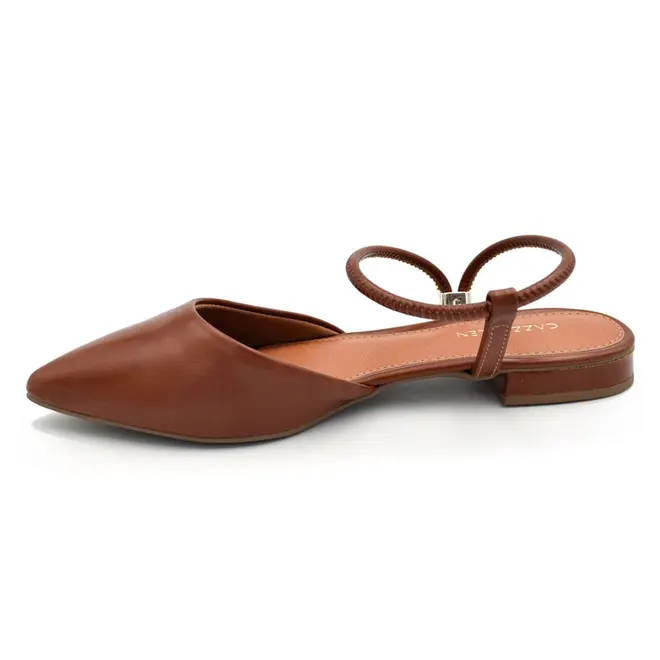 Sapatilha Slingback Feminina Cazzualen Marrom 79065