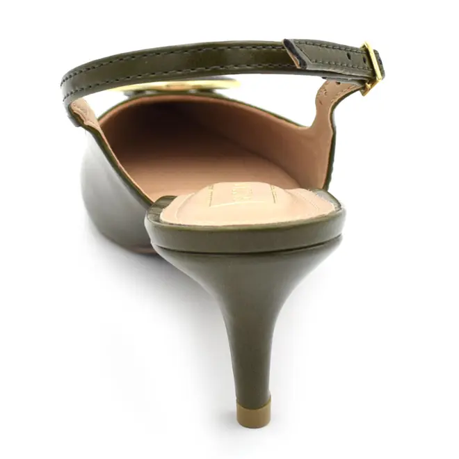 Scarpin Slingback Feminino Suzzara Verde 15601-30