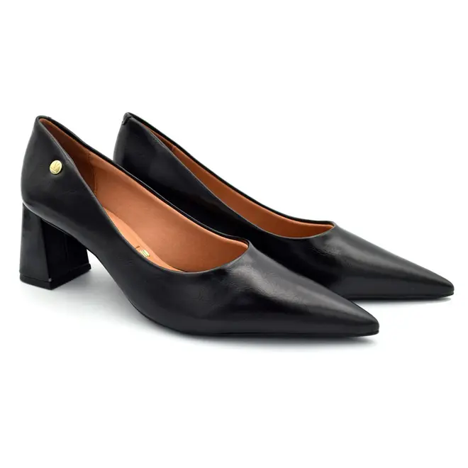 Scarpin de Salto Bloco Feminino Vizzano Preto 1475.100.31310