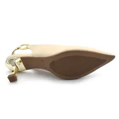 Scarpin Slingback Feminino Cazzualen Creme T3814-393