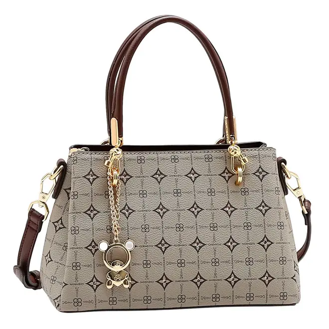 Bolsa de Mão Feminina Chenson Monograma Bege 3485479
