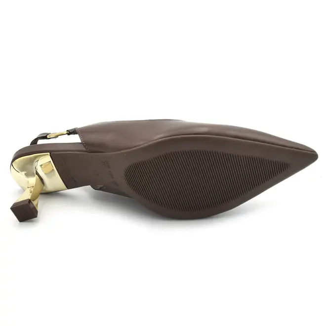 Scarpin Slingback Feminino Cazzualen Marrom T3814-393