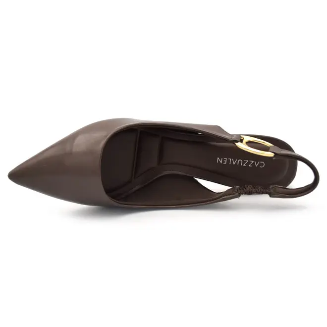 Scarpin Slingback Feminino Cazzualen Marrom T3814-393
