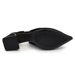 Scarpin Slingback com Salto Bloco Cazzualen Preto T3862-601