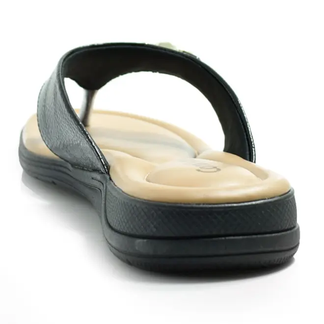 Sandália Rasteira Feminina Comfortflex Preto 2580402