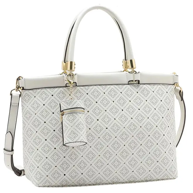 Bolsa de Mão Feminina Chenson Monograma Off White 3485465