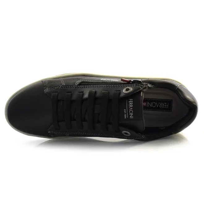 Sapatênis Masculino de Couro Ferracini Vox Preto 8052