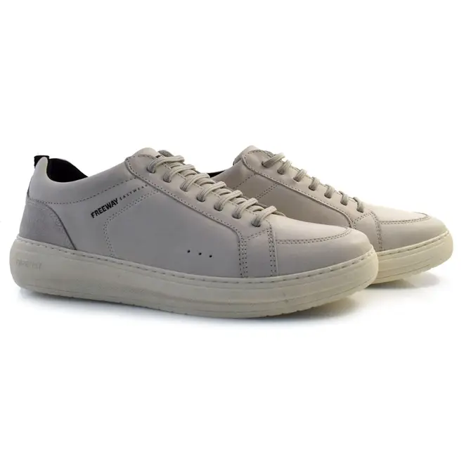 Tênis Casual de Couro Masculino Free Way Off White DUO02