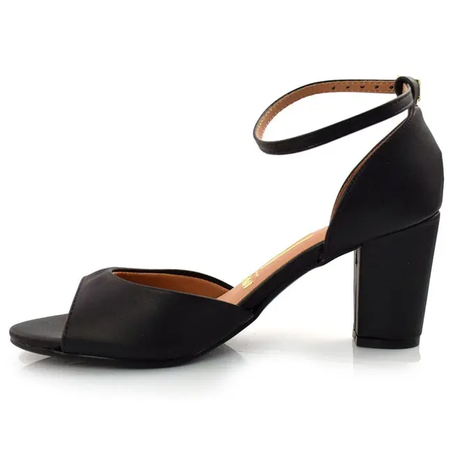 Sandália de Salto Bloco Vizzano Preto 6262406-7286