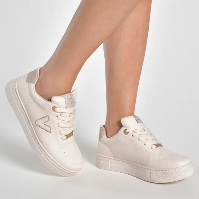 Tênis Casual Feminino Via Marte Creme 138-020-04
