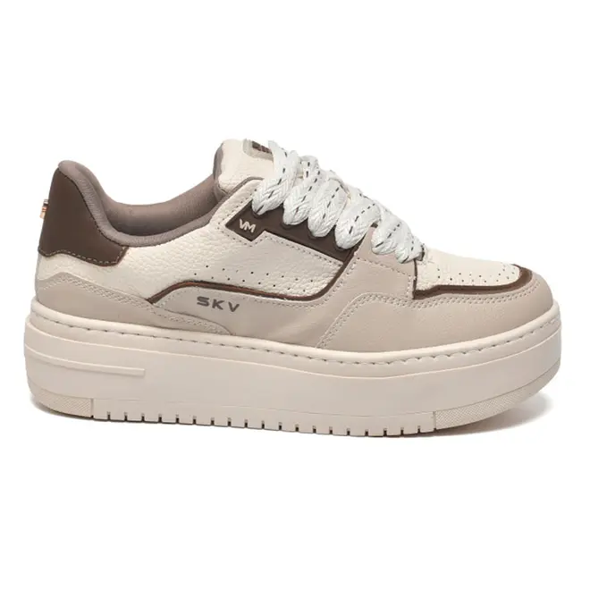 Tênis Casual Feminino Via Marte Creme 306-005-22
