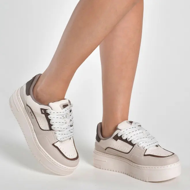Tênis Casual Feminino Via Marte Creme 306-005-22