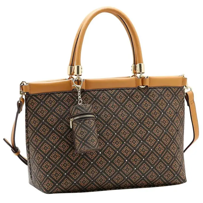 Bolsa de Mão Feminina Chenson Monograma Marrom 3485465