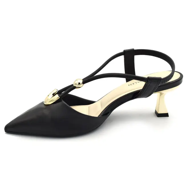 Scarpin Slingback Feminino Cazzualen Preto T3814-395