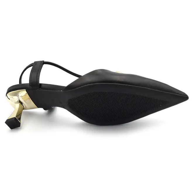 Scarpin Slingback Feminino Cazzualen Preto T3814-395