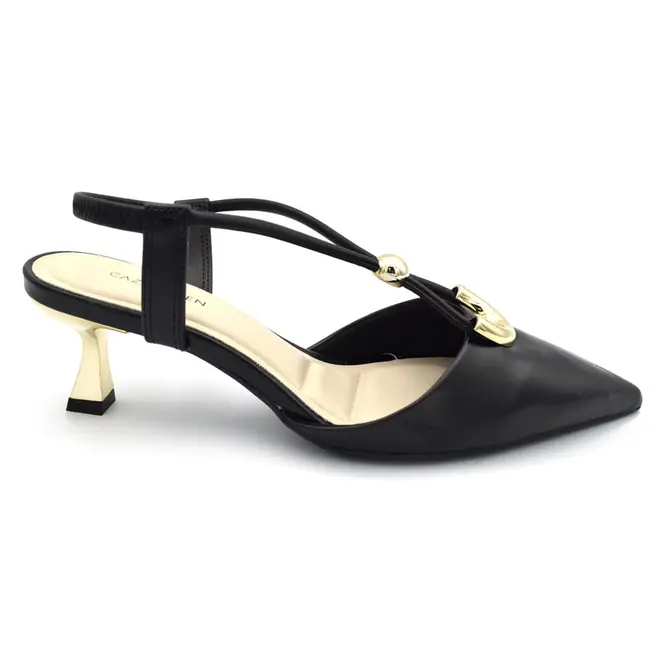 Scarpin Slingback Feminino Cazzualen Preto T3814-395