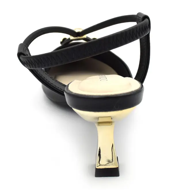 Scarpin Slingback Feminino Cazzualen Preto T3814-395