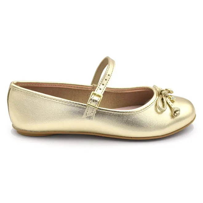 Sapatilha Boneca de Menina Molekinha do 26 ao 34 Dourado 2502.1009.30579