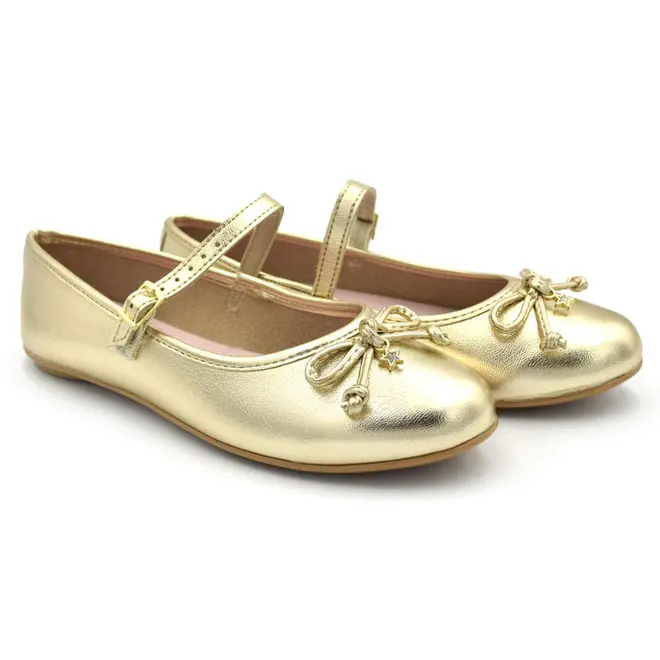 Sapatilha Boneca de Menina Molekinha do 26 ao 34 Dourado 2502.1009.30579