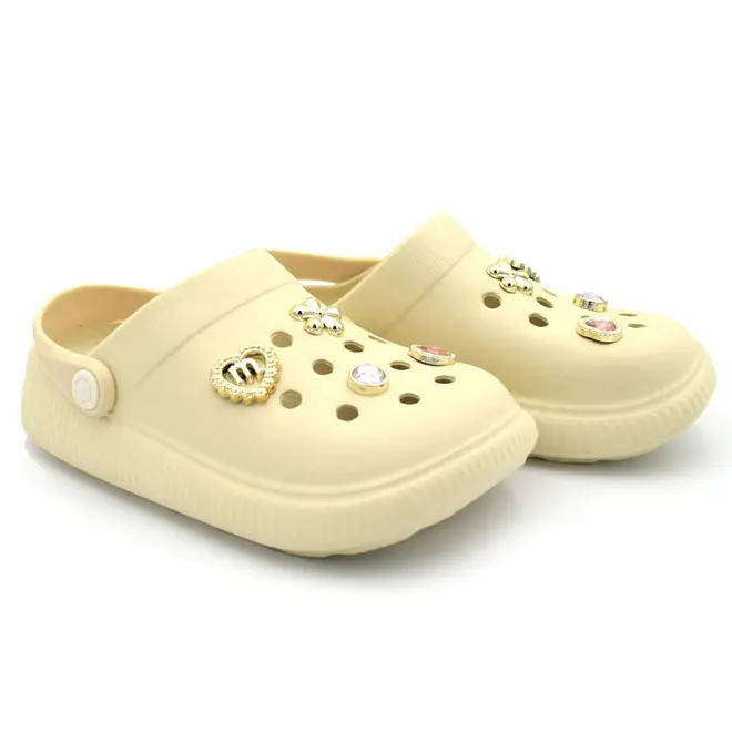 Papete Babuche Infantil de Menina Molekinha Creme 2591.103.30598