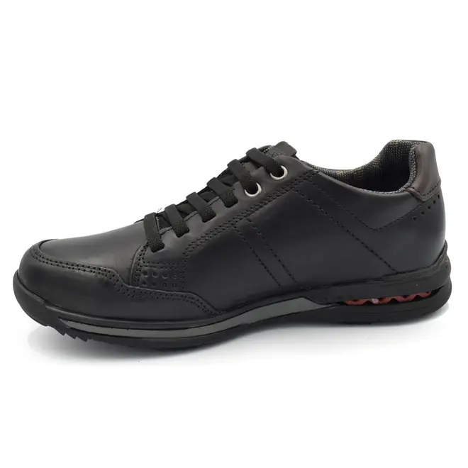 Sapatênis de Couro Masculino Pegada Preto 114861