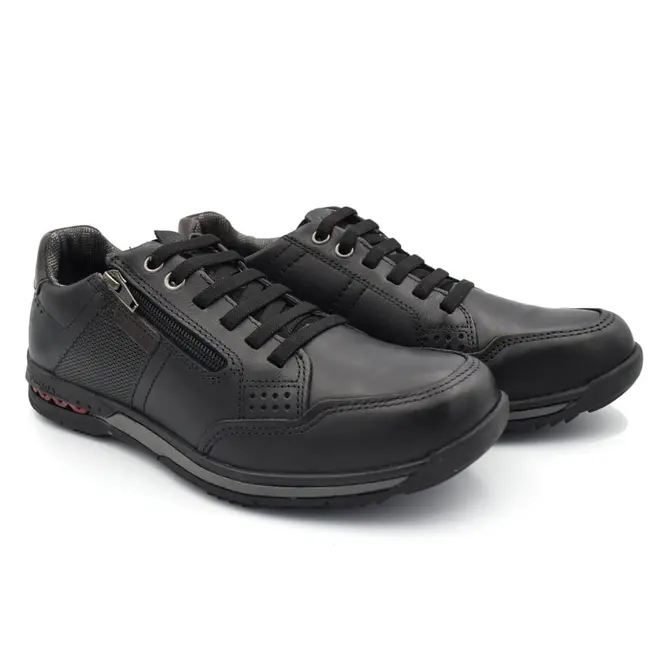 Sapatênis de Couro Masculino Pegada Preto 114861