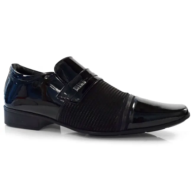 Sapato Social de Couro Masculino Jota Pe Air Prince Preto 73279