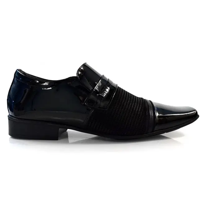Sapato Social de Couro Masculino Jota Pe Air Prince Preto 73279
