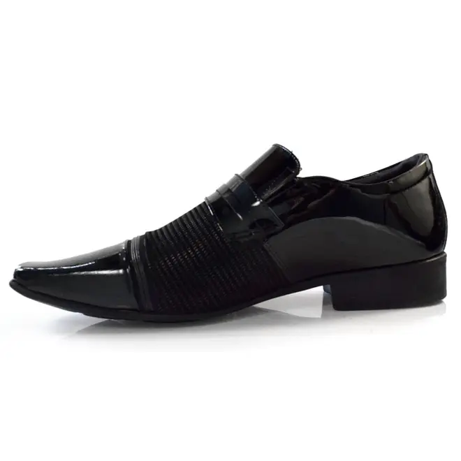 Sapato Social de Couro Masculino Jota Pe Air Prince Preto 73279