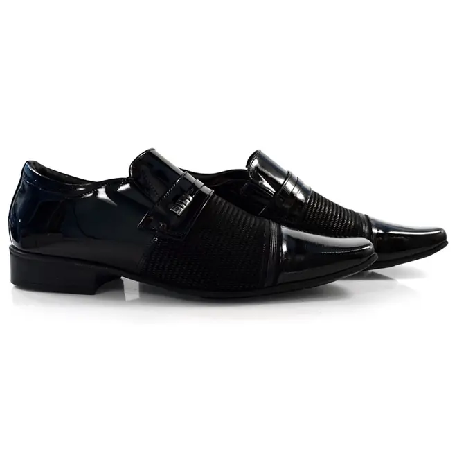 Sapato Social de Couro Masculino Jota Pe Air Prince Preto 73279