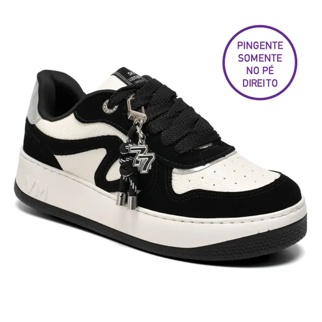 Tênis Casual Feminino Via Marte Preto 209-014-04