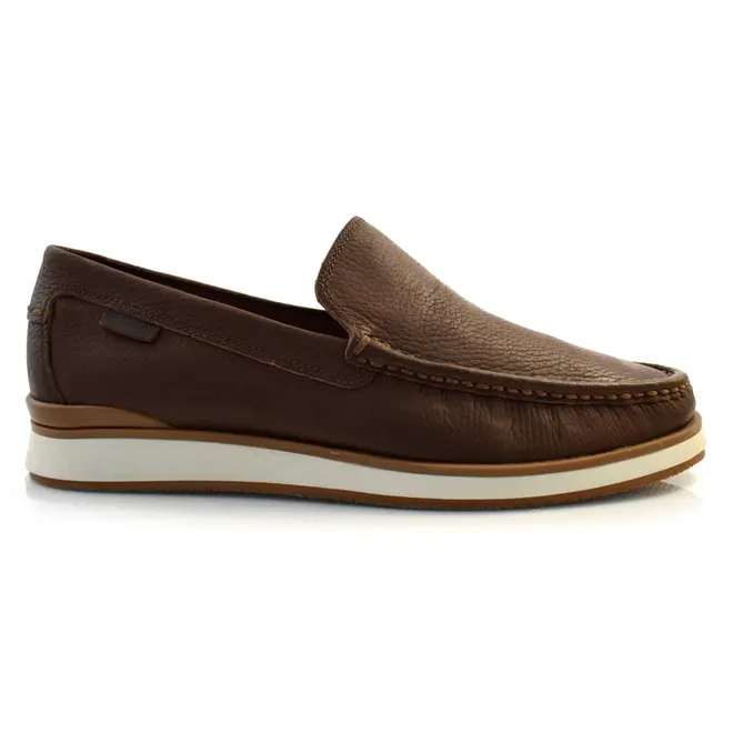 Mocassim Masculino de Couro Free Way Marrom LUCA01